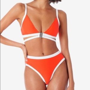 NWT Cupshe Contrast Trim High Leg Bikini